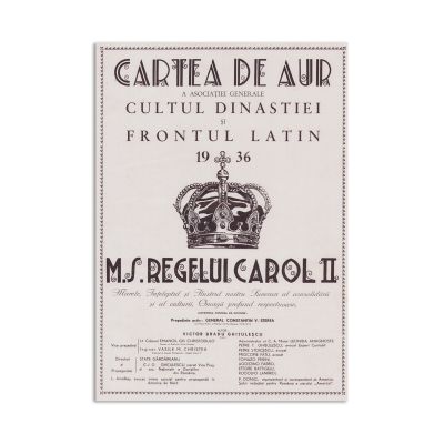 Victor Bradu Ghițulescu, Cartea de aur - Cultul Dinastiei și Frontul Latin, 1936 