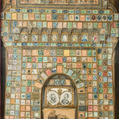 Podul Regele Carol I, colaj din timbre, 1904