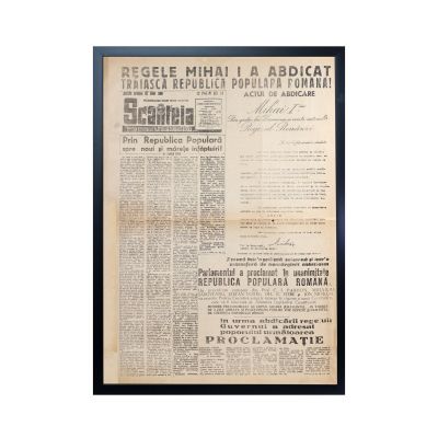 Publicația „Scânteia”, număr special de Anul Nou, 1947- Abdicarea  regelui Mihai I
