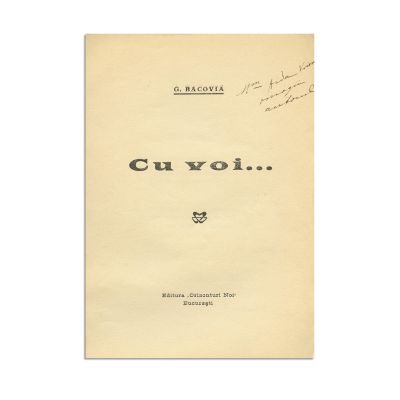 George Bacovia, Cu voi…, cu dedicație pentru Aida Vrioni