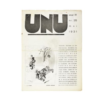 Publicația „UNU”, anul IV, nr. 35, mai 1931