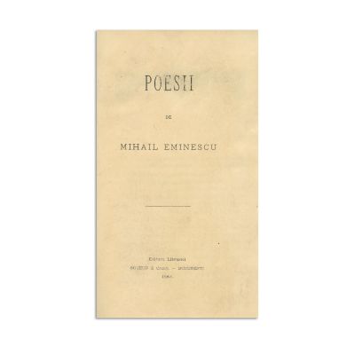 Mihai Eminescu, Poesii, 1884, cu ex-librisul Miței Biciclista - Piesă rară