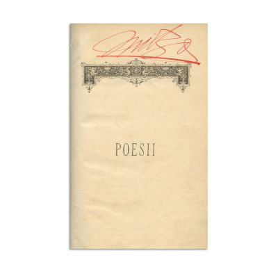 Mihai Eminescu, Poesii, 1884, cu ex-librisul Miței Biciclista - Piesă rară