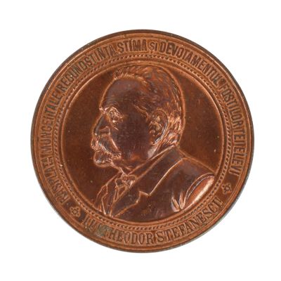 Theodor Ștefănescu, medalie din bronz, gravor Carniol Fiul