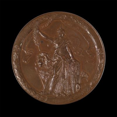 Medalie din bronz, 25 de ani de la întemeierea dinastiei 1866-1891, gravor A. Scharff