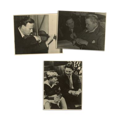 Yehudi Menuhin și George Enescu, trei fotografii de epocă