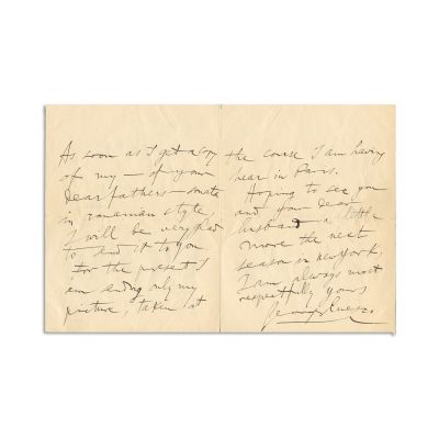 George Enescu, scrisoare pentru Marianne Kneisel, 9 iulie 1939