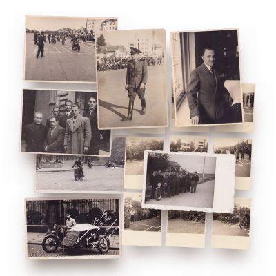 Curse de motociclism din România, colecție de 26 fotografii de epocă 