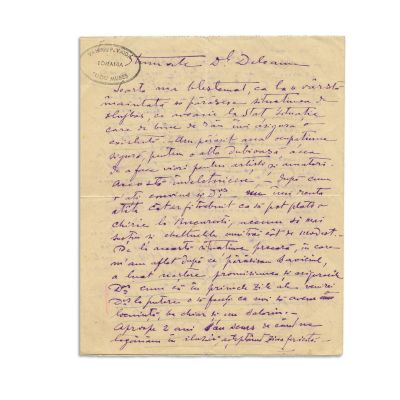 Dimitrie Știrbulescu, trei corespondențe pentru ministrul Th. Deleanu + patru file cu însemnări privind comenzile de viori, inclusiv pentru George Enescu