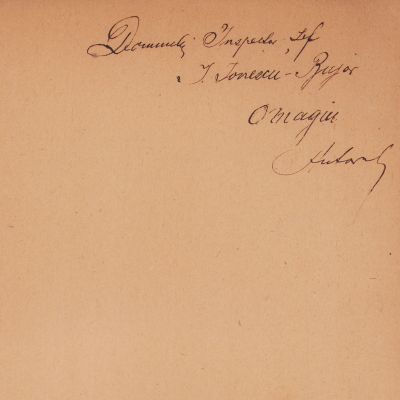 V. Păcală, Monografia satului Rășinari, 1915, cu dedicație 