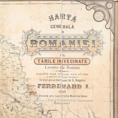 Traian Georgescu, Harta generală a României cu țările învecinate locuite de români, 1915