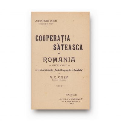 Alexandru Cusin, Cooperația sătească în România, 1912