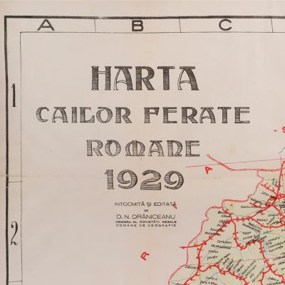 D. N. Drăniceanu, Harta căilor ferate române, 1929
