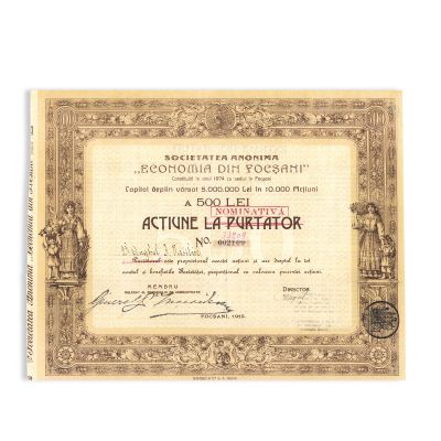 „Industria Forestieră din Transilvania”, „Economia din Focșani”,  „Banca Populară din Pitești”, „Petrolul”, patru acțiuni