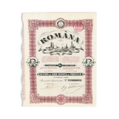 „Româna” și „Pétroles de Roumanie”, două acțiuni