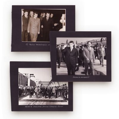 Nicolae Ceaușescu în vizită la două uzine din Iași și Cluj, 3 fotografii de epocă, 1966-1968