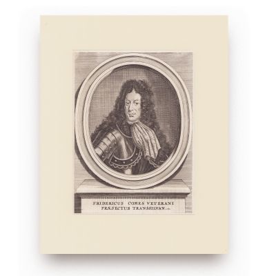 Federico Antonio Ambrogio Veterani, guvernatorul Transilvaniei, gravură în cupru, sec. XVII
