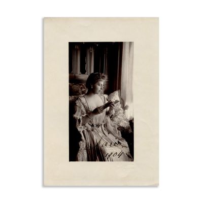 Principesa Maria a României, fotografie de epocă, cu însemnare olografă, 1904, Atelier A. Brand