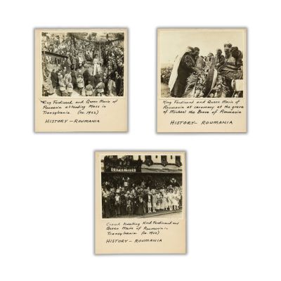 Regina Maria și regele Ferdinand în Transilvania, trei fotografii de epocă, 1919, fotograf Merl La Voy