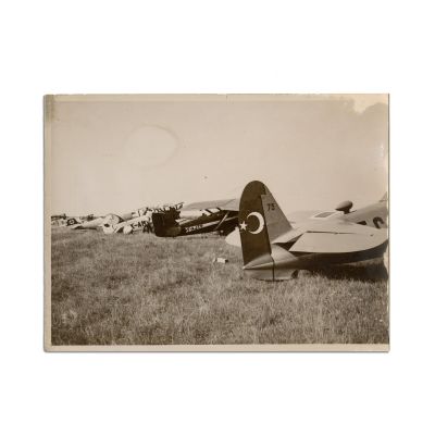 Meeting de aviație, avioanele participante, fotografie de presă, atelier I. Berman 