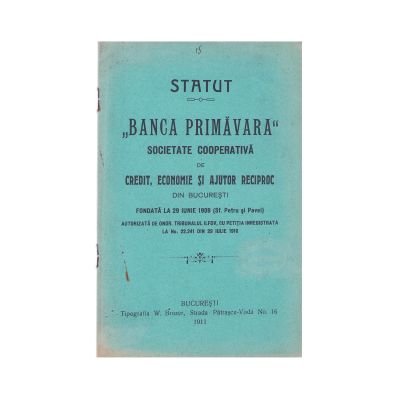 Colecție de 27 statute bancare