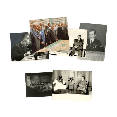 Nicolae Ceaușescu, colecție de 9 fotografii de presă