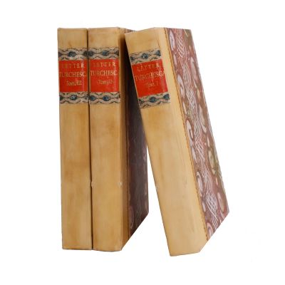 Giambatista Toderini, Letteratura turchesca dell'abate, 3 tomuri, 1787, cu ex-libris A. Papiu-Ilarian