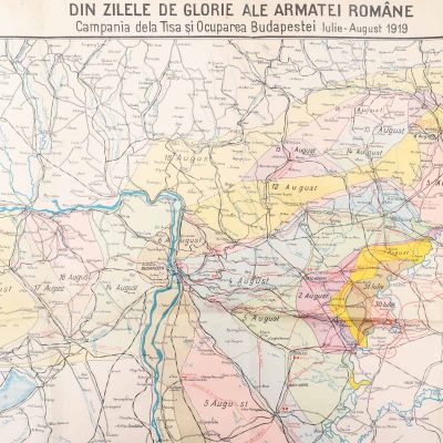 Harta ocupării Budapestei iulie-august 1919, 1921