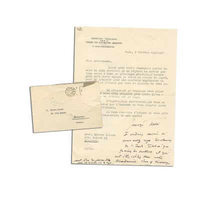Giuseppe Tucci, scrisoare pentru Mircea Eliade, 5 octombrie 1936