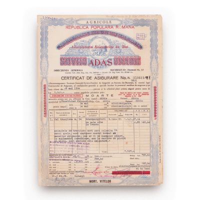 Sovromasigurare, două polițe de asigurare, 1951-1954