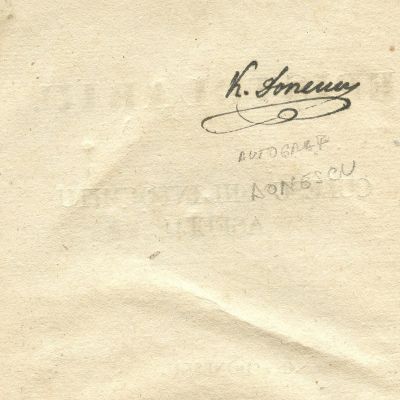 C. Donescu, Epistolariu, 1840, cu autograful autorului