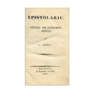 C. Donescu, Epistolariu, 1840, cu autograful autorului