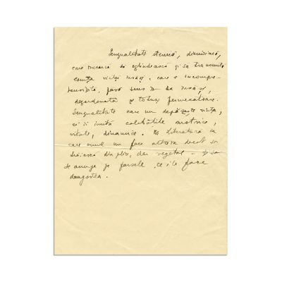 Mircea Eliade, Despre Senzualitate, manuscris