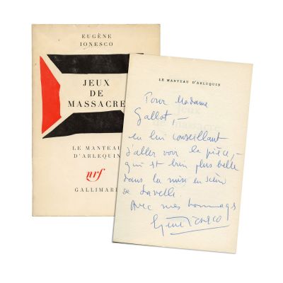 Eugen Ionescu, Jeux de Massacre, 1970, cu dedicație