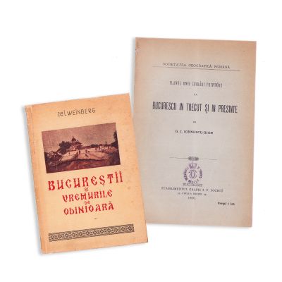 Două broșuri referitoare la București, 1896-1947, cu dedicații olografe 