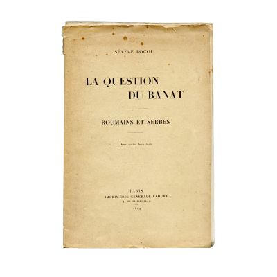 Sévère Bocou, La question du Banat, Roumains et Serbes, 1919, cu două hărți