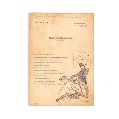Patru meniuri, 1903-1931, cu semnătura generalului Constantin Z. Boerescu și a aviatorului Gh. Bănciulescu