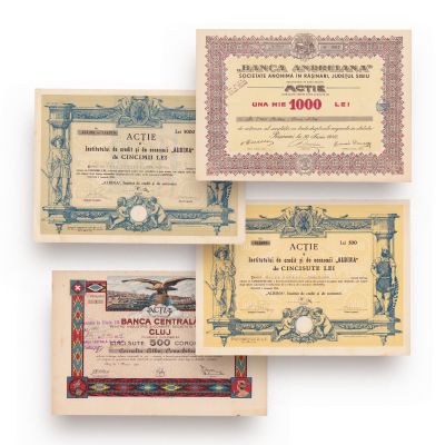 Colecție de 4 acțiuni, 1929 - 1942