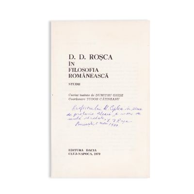 D. D. Roșca, 13 volume, 1928-1979, cu ex-libris și dedicație