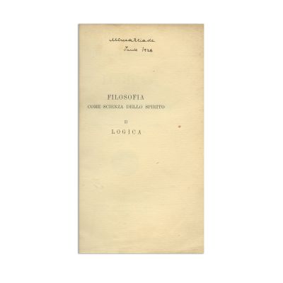 Benedetto Croce, Logica ca știință a conceptului pur, 1920, cu ex-librisul semnătura al lui Mircea Eliade 