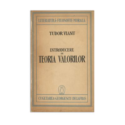 Tudor Vianu, Teoria valorilor, 1942, cu dedicație pentru Theodor Capidan