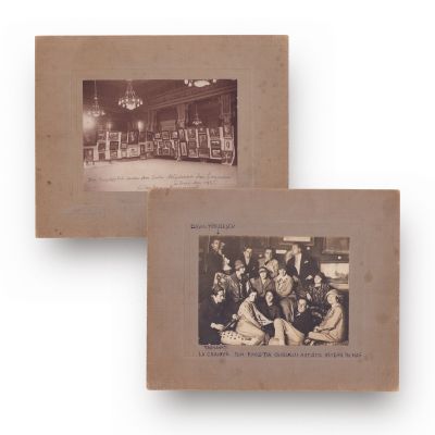 Ion Țuculescu, Gh. Teodorescu Romanați și Cercul Artistic Oltean, două fotografii de epocă, cu însemnarea lui Gh. Teodorescu Romanați, 1925-1926