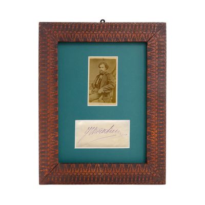 Ion C. Brătianu, fotografie de epocă, atelier H. Leon + semnătură olografă