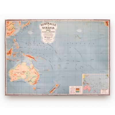 Australia și Oceania, hartă de mari dimensiuni, 1928