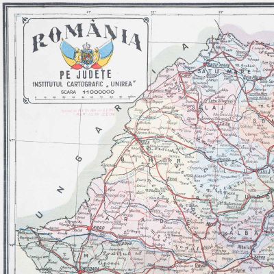Institutul cartografic „Unirea”, Harta României pe județe