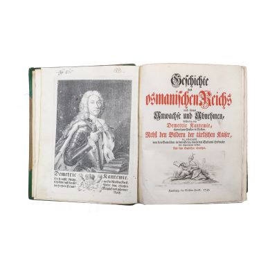 Dimitrie Cantemir/Antioh Cantemir, Istoria Imperiului Otoman/ Viața Lui Dimitrie Cantemir, Principele Moldovei, 1745, colligat editorial 