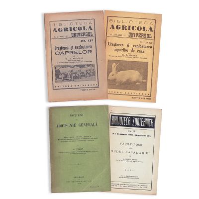Patru volume despre zootehnie, 1909-1947 