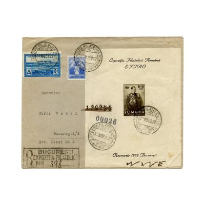 Trei plicuri Expoziția Filatelică Română, 1932