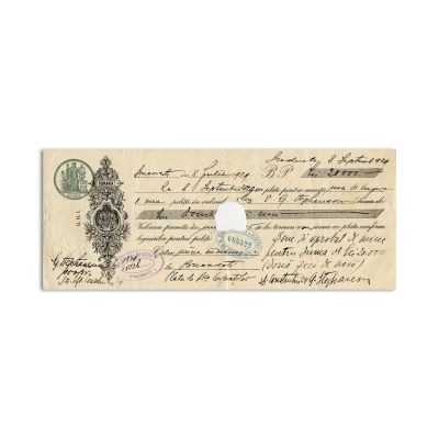 Colecție de 5 bilete de bancă (Cambia),  eliberate de catre George și Gabriel Stephănescu, 1914 - 1929 