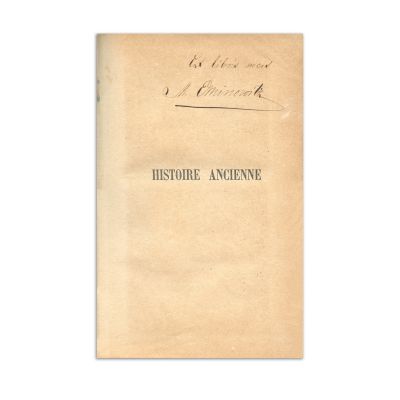 Georges Weber, Histoire Universelle. Histoire Ancienne, 1868- 1870, 3 volume din biblioteca lui Mihai Eminescu, cu ex-librisul semnătură al lui Matei Eminescu